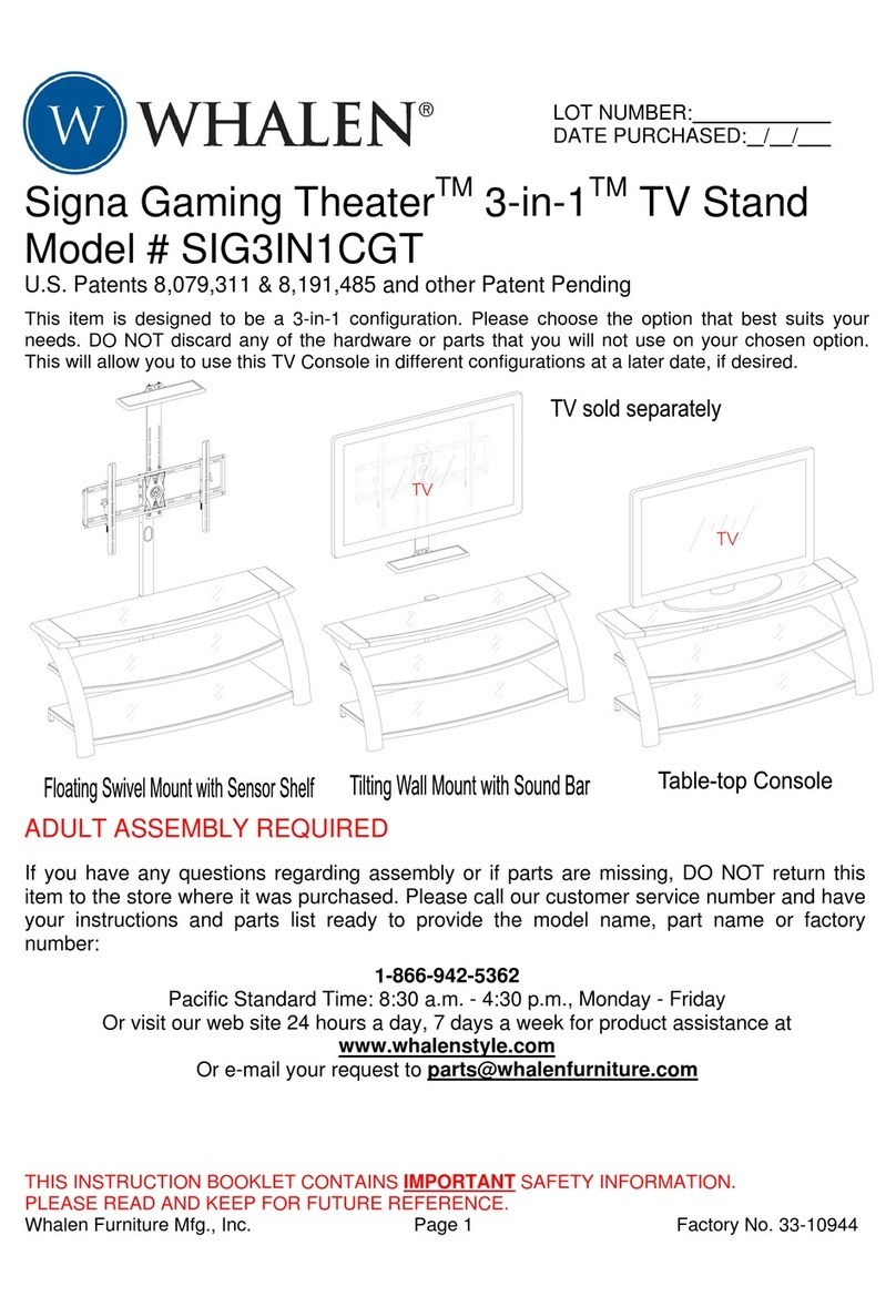 Whalen SIG3IN1CGT User manual Whalen SIG3IN1CGT User manual