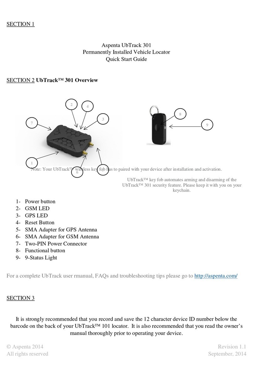 Aspenta UbTrack 301 quick start guide