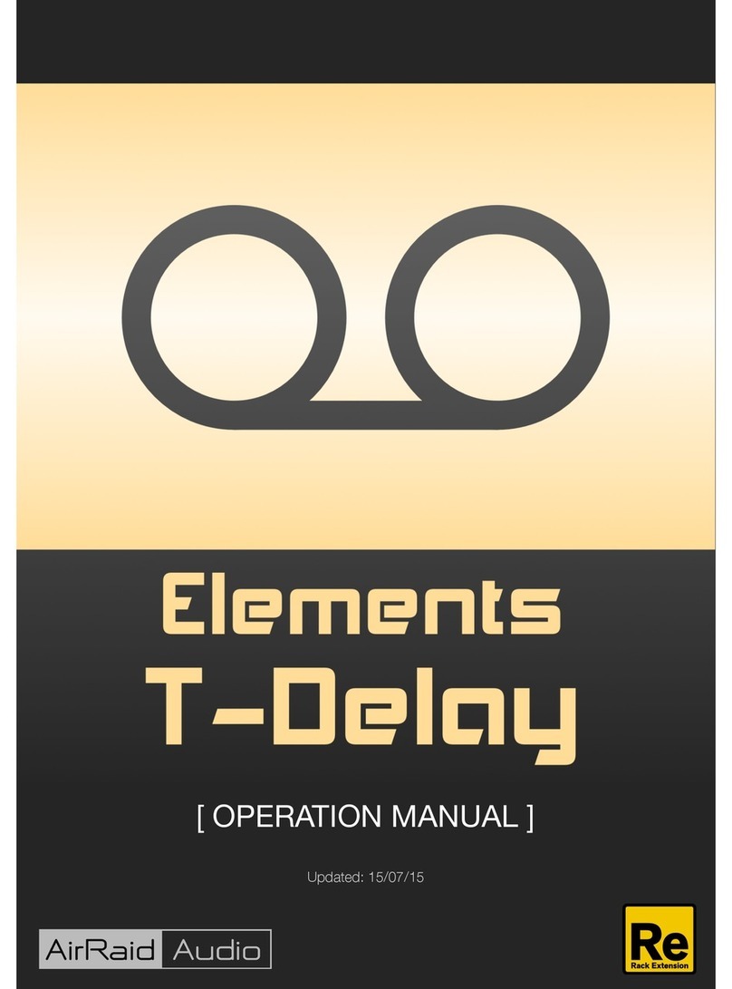 AirRaid Audio Elements T-Delay Operation manual