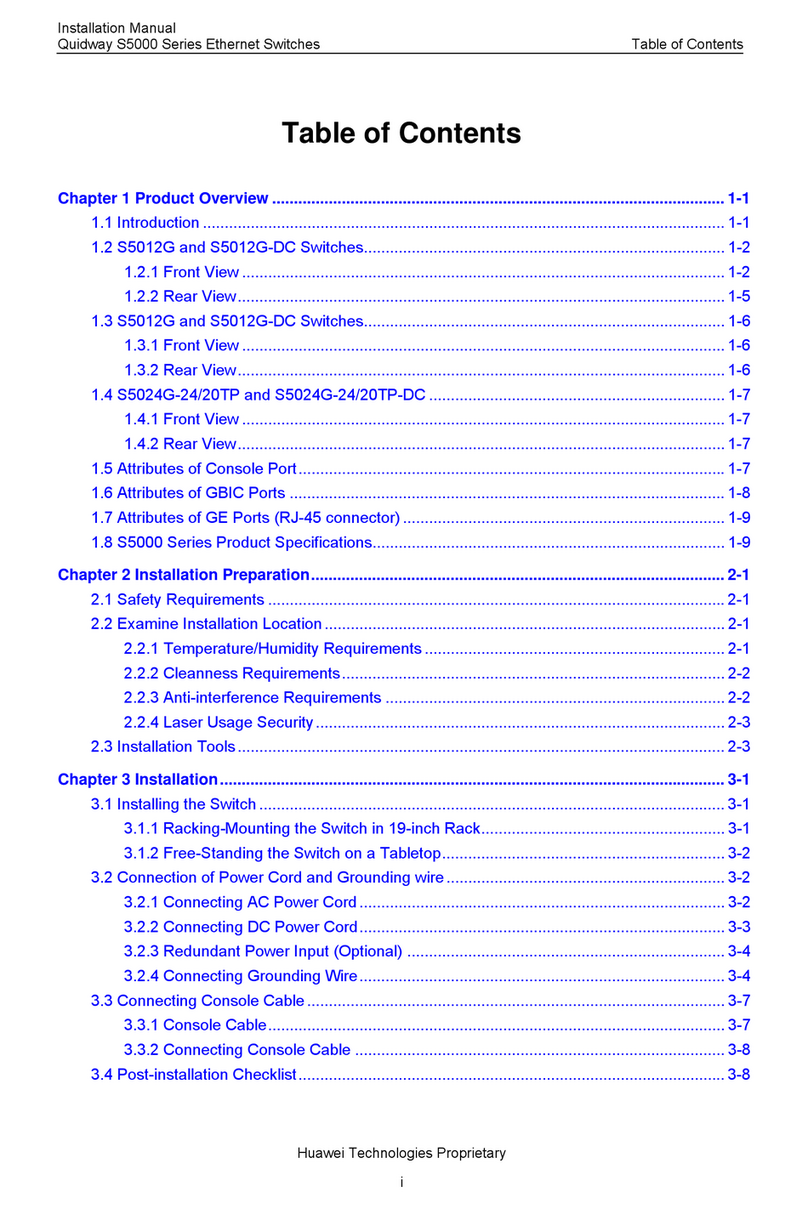 Quidway S5012G-DC installation manual Quidway S5012G-DC installation manual