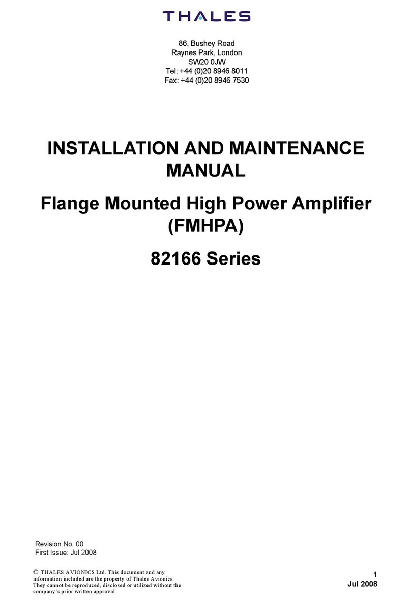 Thales 82166 Series Installation and maintenance manual