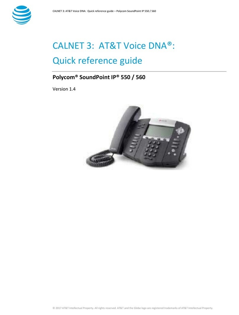 Polycom SoundPoint IP 550 Quick reference guide