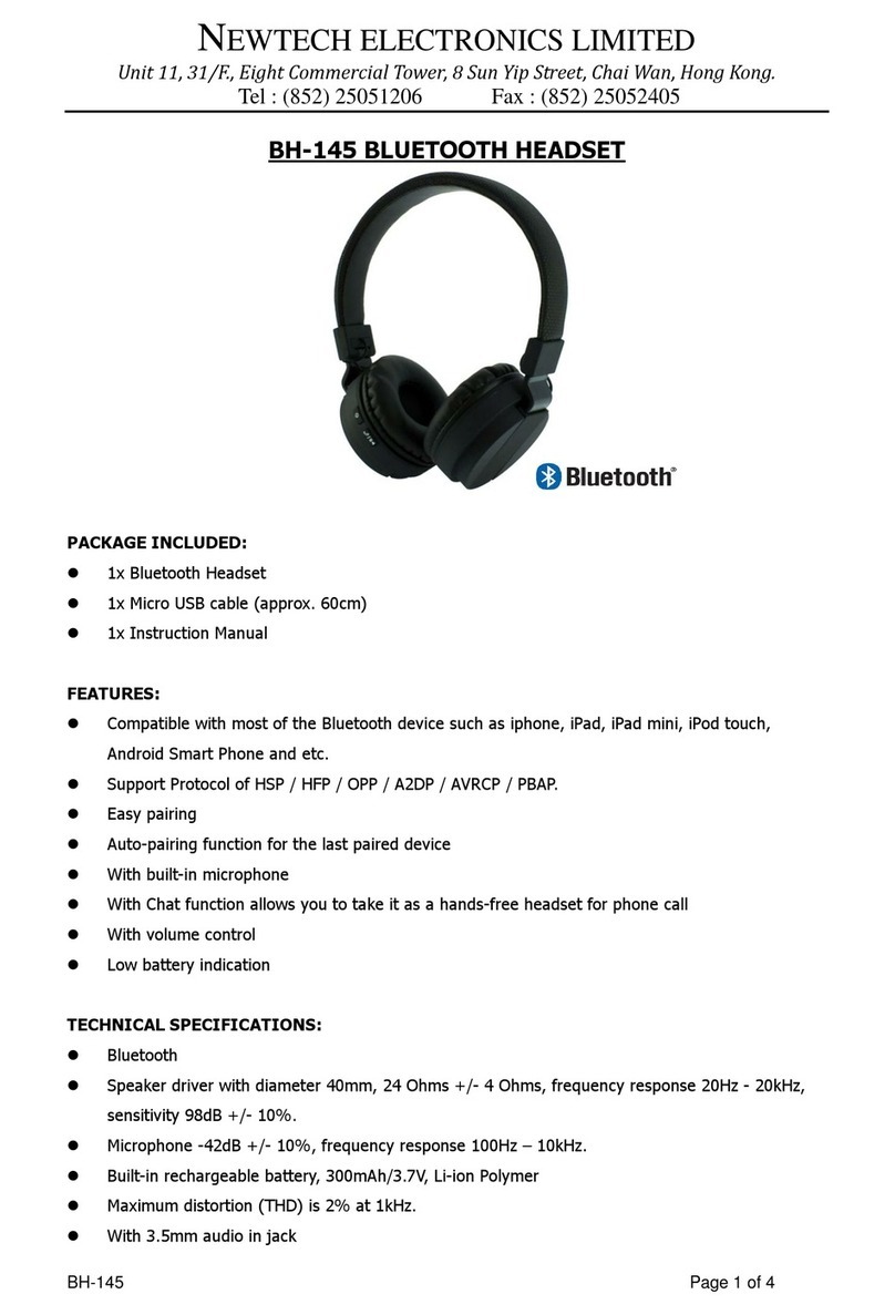 Newtech BH-145 quick start guide
