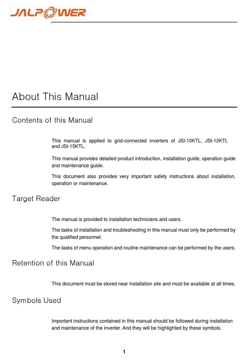 JALpower JSI-10KTL owner's manual