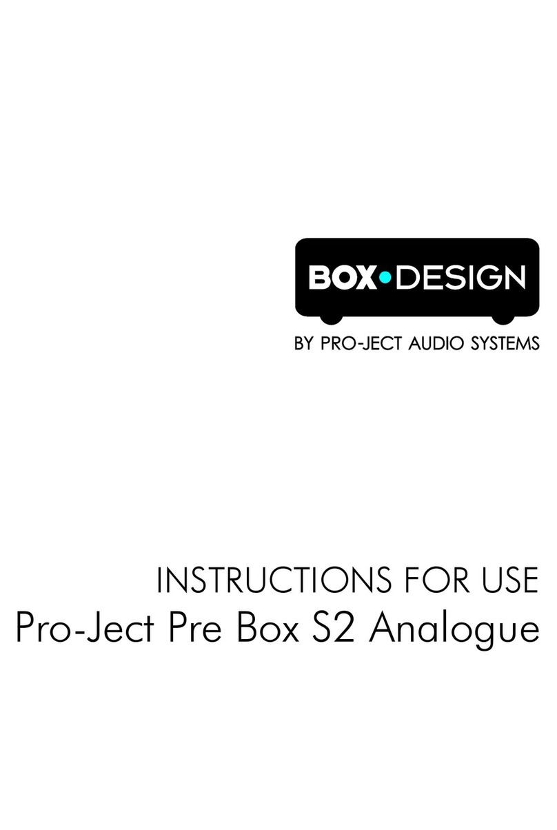 Pro-Ject Audio Systems Pre Box S2 Analogue User manual Pro-Ject Audio Systems Pre Box S2 Analogue User manual