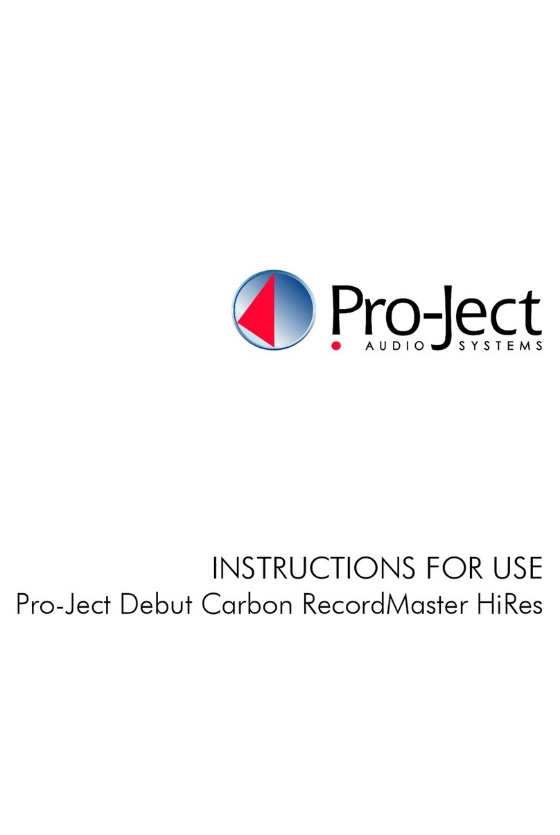 Pro-Ject Audio Systems Debut Carbon RecordMaster HiRes User manual