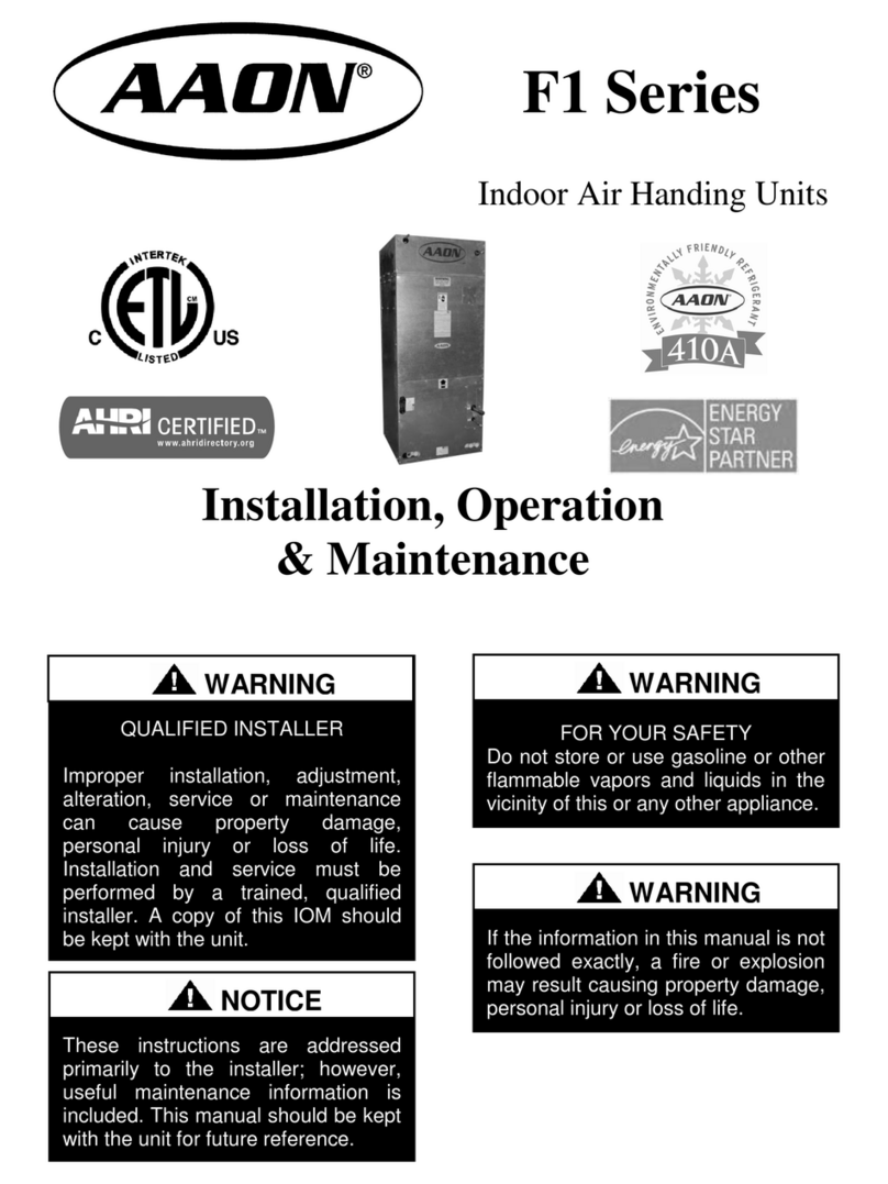 AAON F1-060 Instruction manual AAON F1-060 Instruction manual