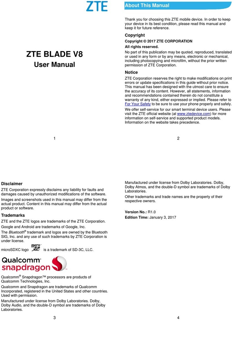 Zte BLADEV 8 user manual