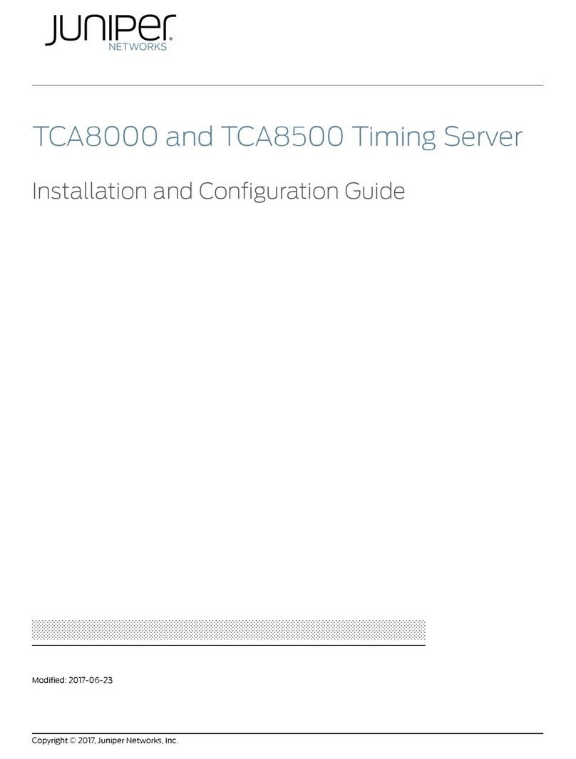 Juniper TCA8000 Installation and configuration guide