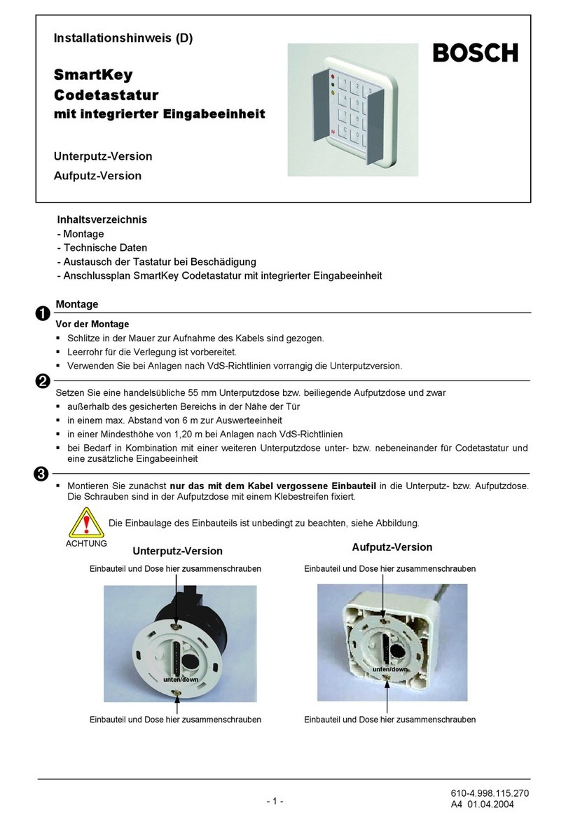 Bosch SmartKey User manual Bosch SmartKey User manual