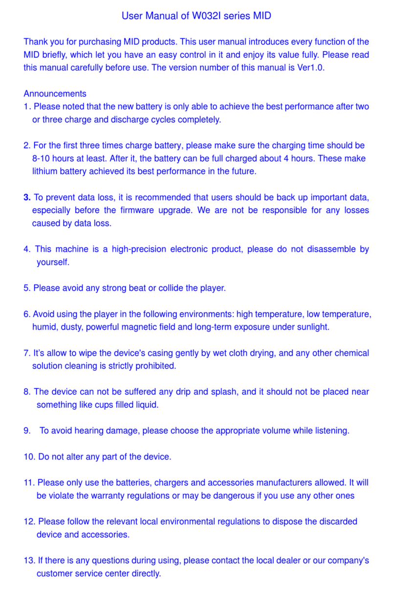 Wisky W032I User manual