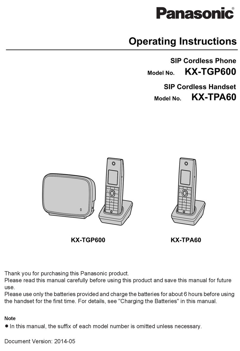 Panasonic KX-TGP600 operating instructions