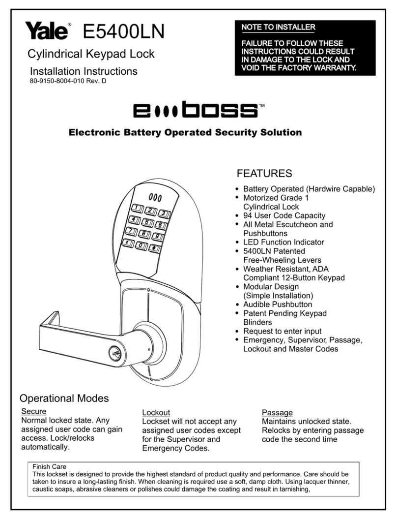Yale eBOSS E5400LN Series User manual