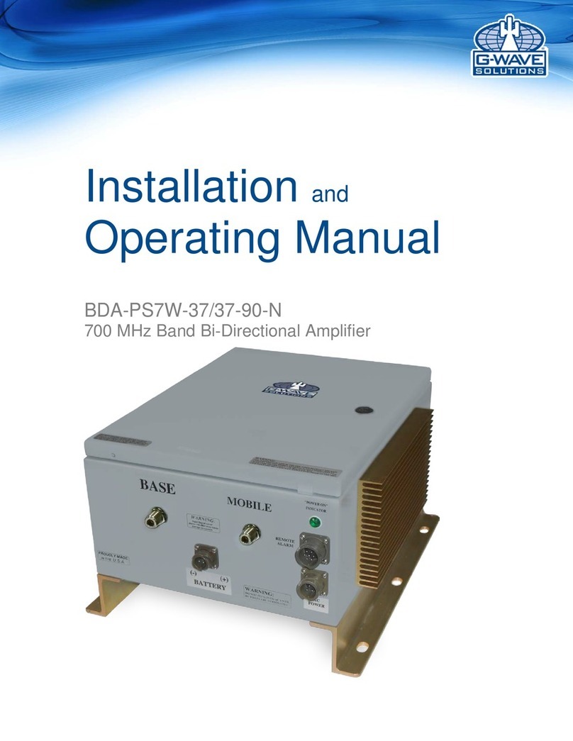 G-WAVE Solutions BDA-PS7W-37 Installation and operating manual