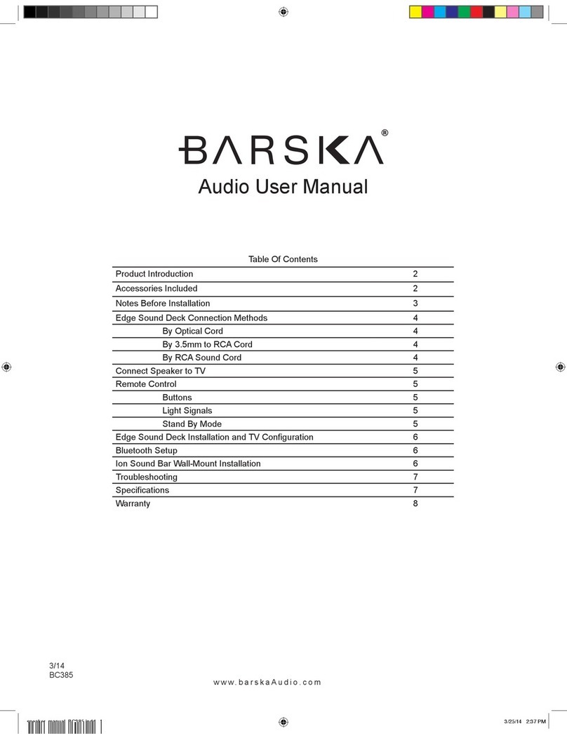 Barska Edge SoundDeck TR-100 user manual