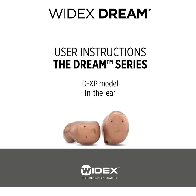 Widex DREAM440 THE DREAM SERIES User instructions