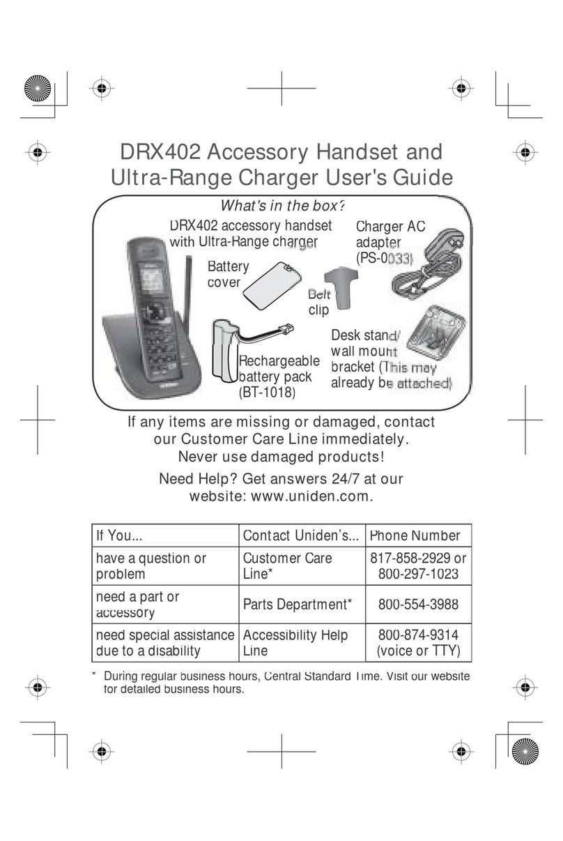 Uniden DRX402 user guide