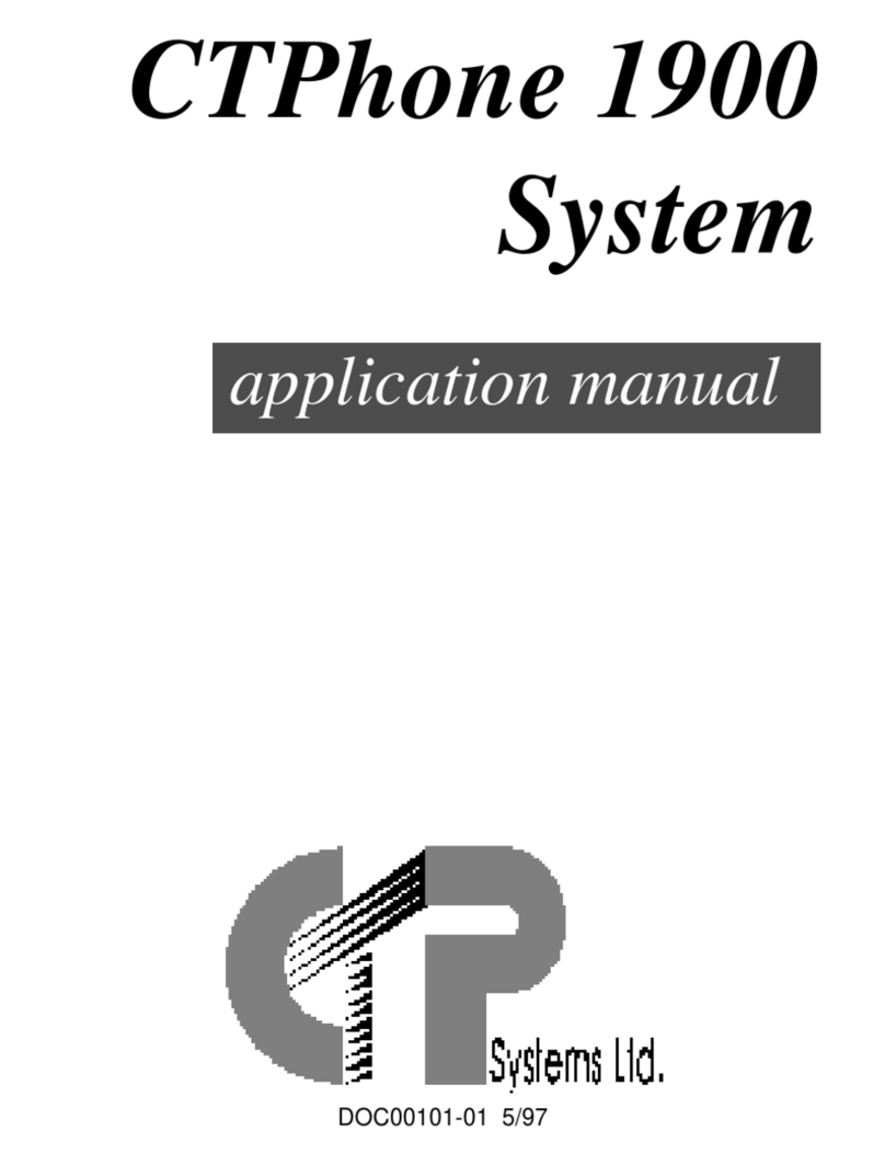 CTP Systems CTPhone 1900 Applications manual