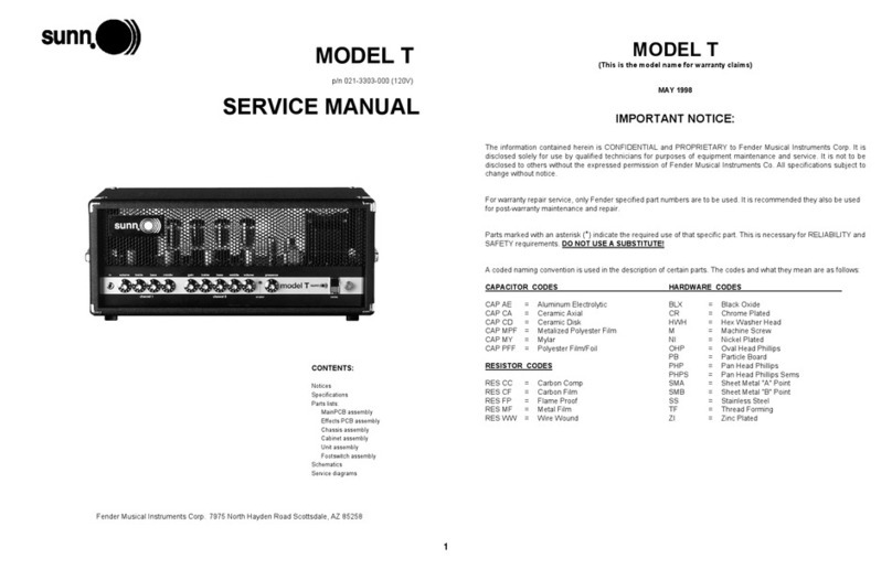 Sunn T User manual