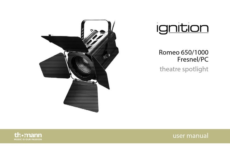 thomann ignition Romeo 650/1000 Fresnel/PC User manual