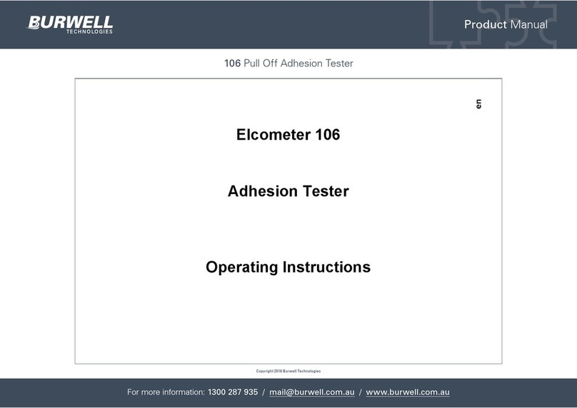 BURWELL Elcometer 106 product manual