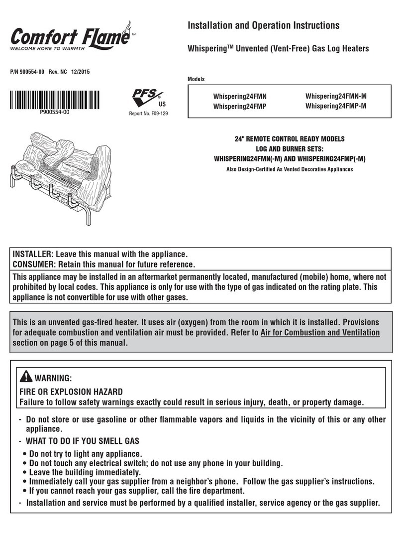 Comfortflame Whispering24FMN Installation and operation instructions Comfortflame Whispering24FMN Installation and operation instructions