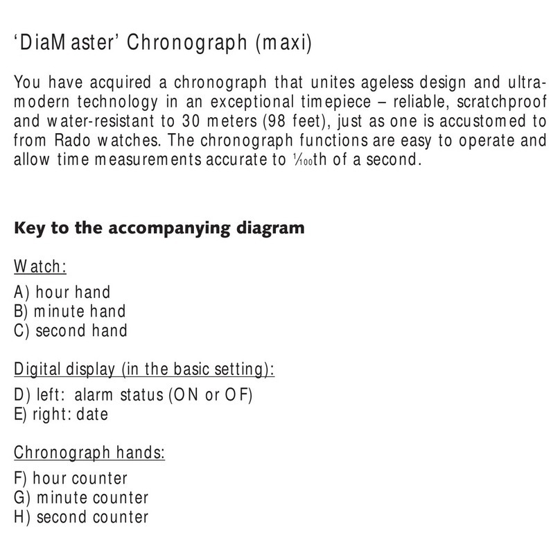 Rado DiaMaster Maxi User manual