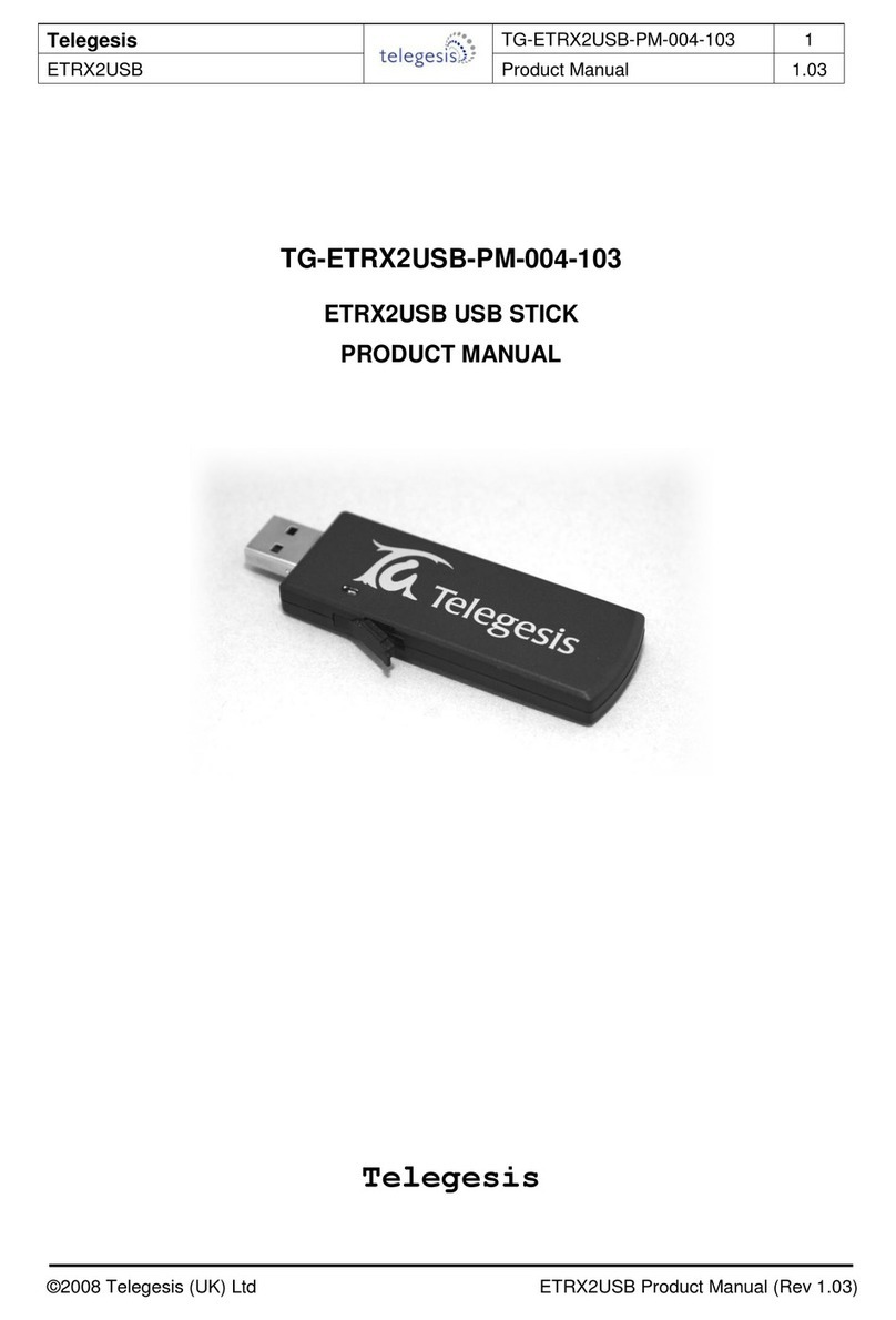 Telegesis ETRX2USB User manual