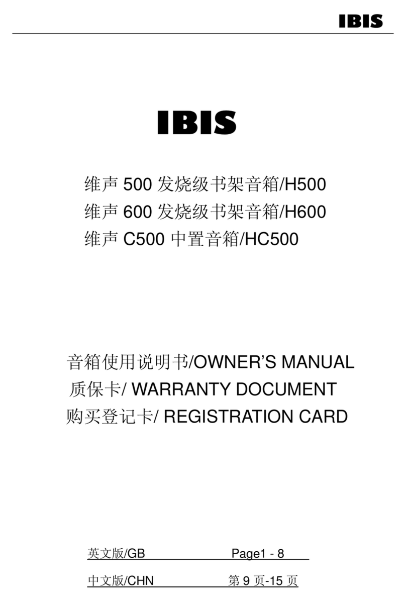 ibis H500 owner's manual