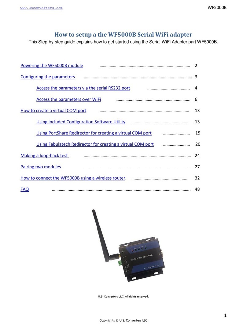 Usconverters WF5000B Setup guide