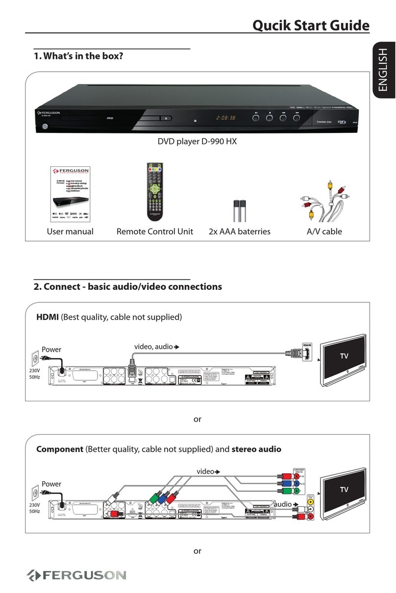 Ferguson D-990 HX User manual