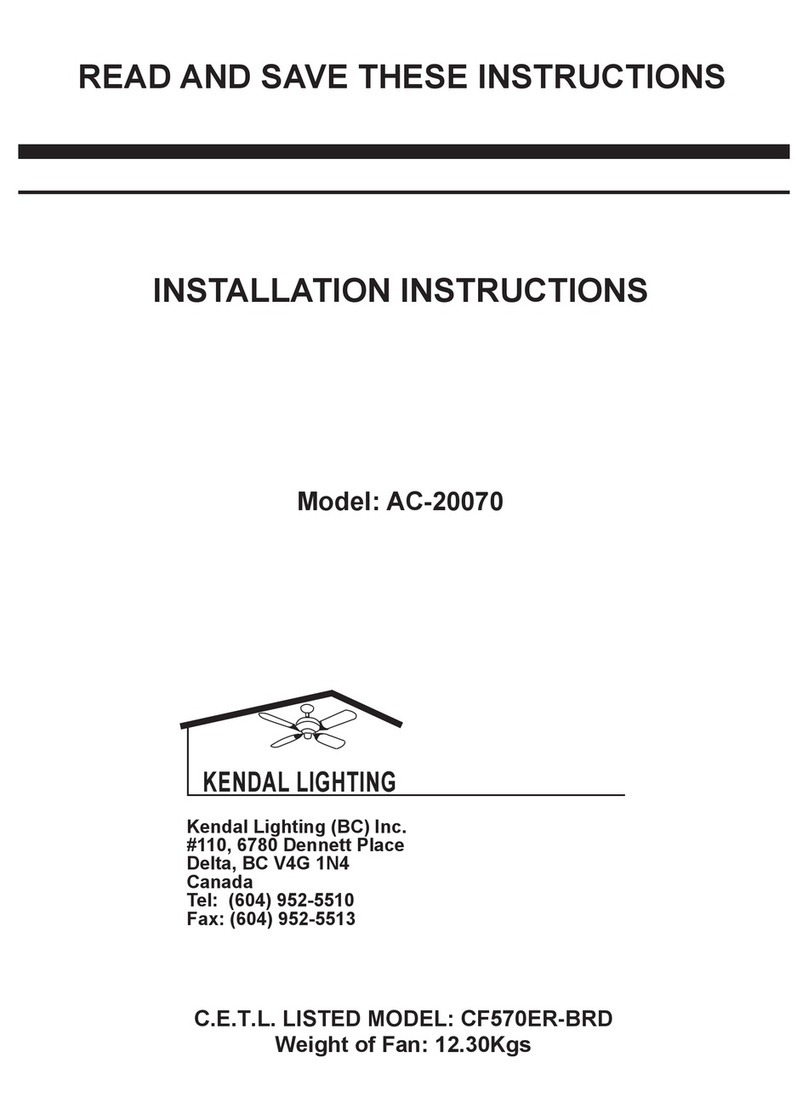 Kendal Lighting AC-20070 installation instructions