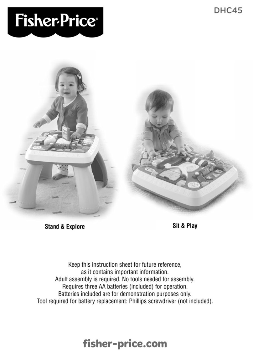 Fisher-Price DHC45 instruction sheet