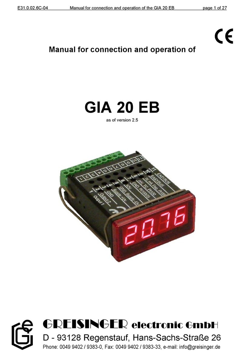GREISINGER GIA 20 EB Instruction manual