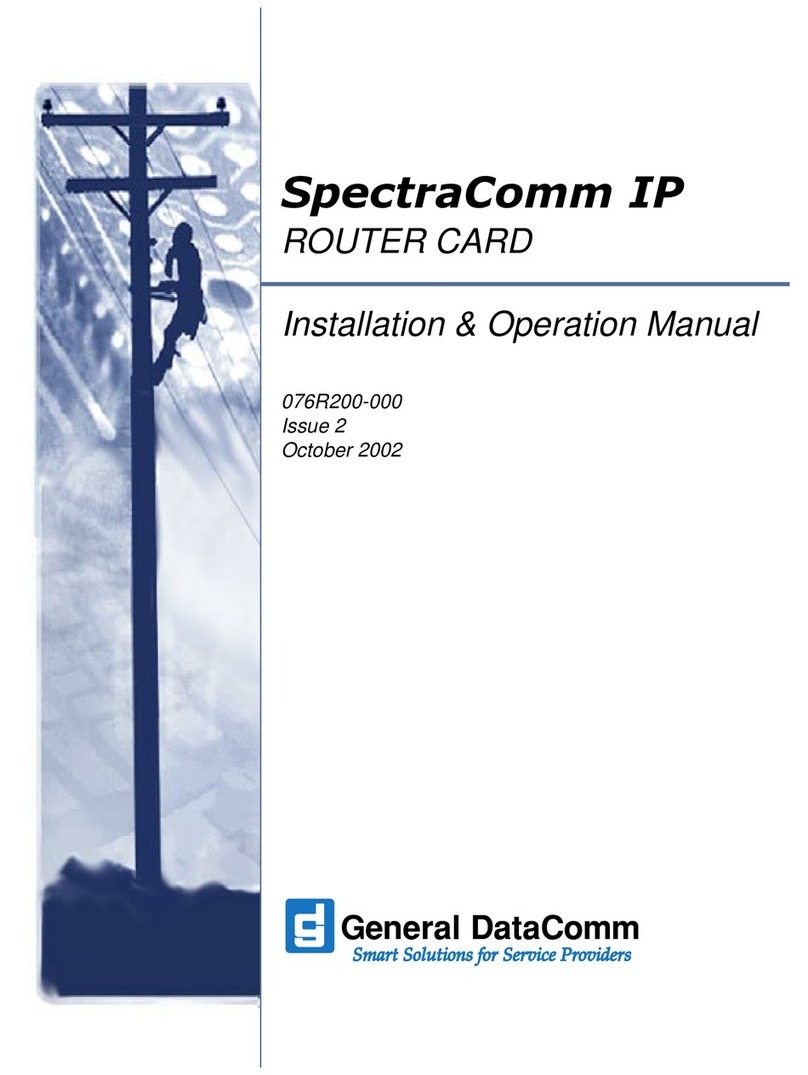 General DataComm spectracomm ip Installation & operation manual