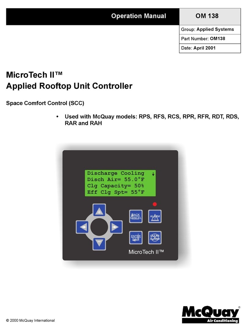 McQuay MicroTech II Operation manual