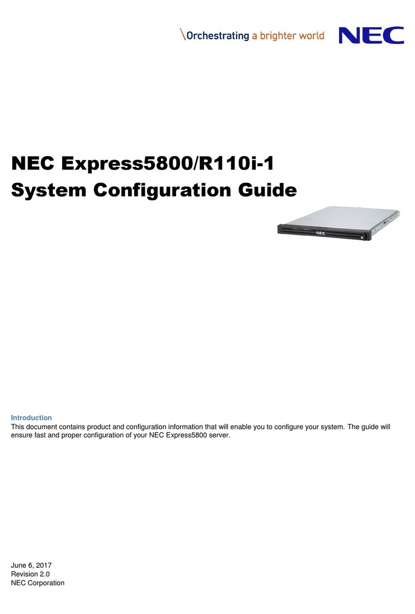 NEC Express5800/R110i-1 User manual