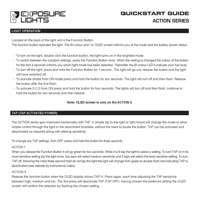 Exposure Lights ACTION 1 9 User manual