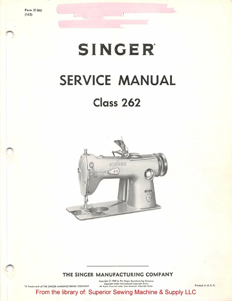 Singer Class 262 Service manual