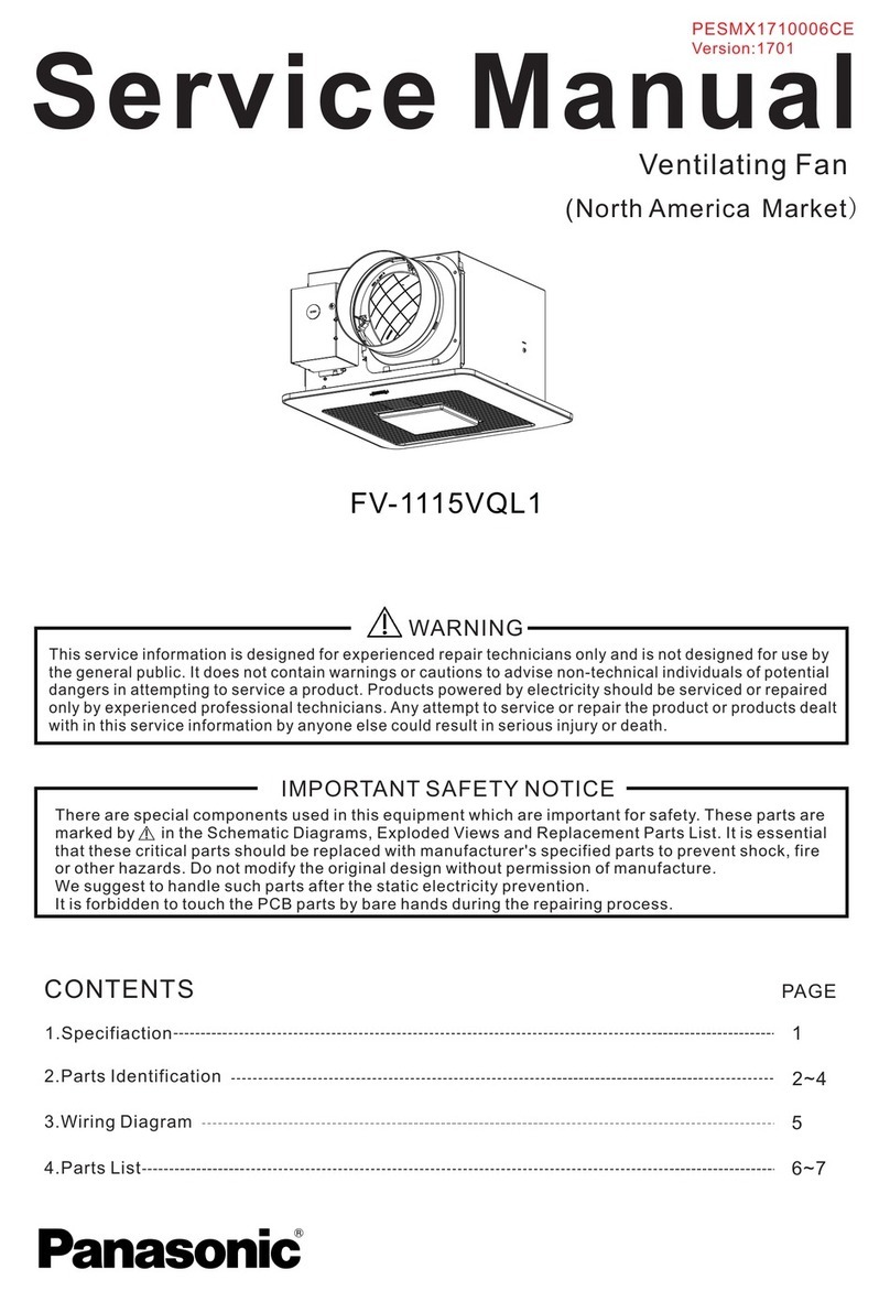Panasonic FV-1115VQL1 User manual