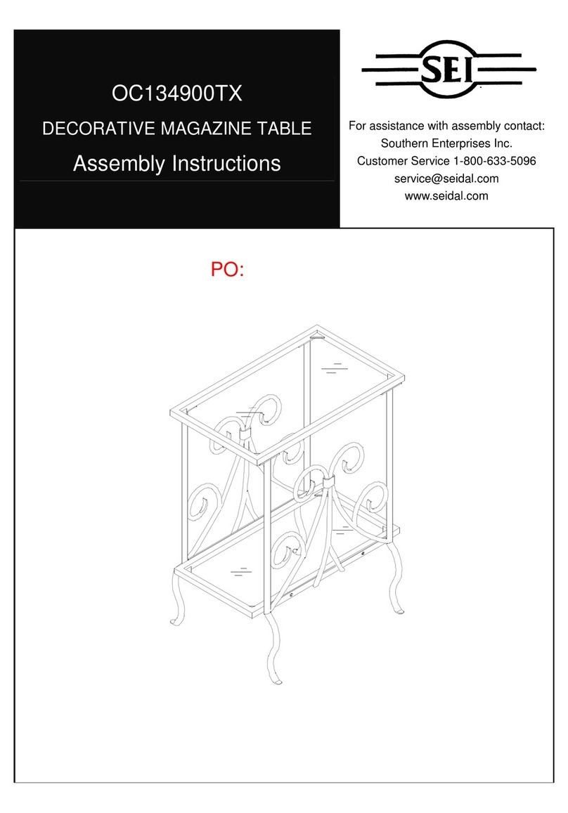 SEI OC134900TX Assembly instructions SEI OC134900TX Assembly instructions