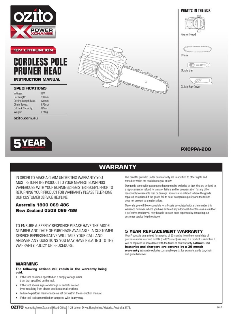 Ozito PXCPPA-200 User manual Ozito PXCPPA-200 User manual