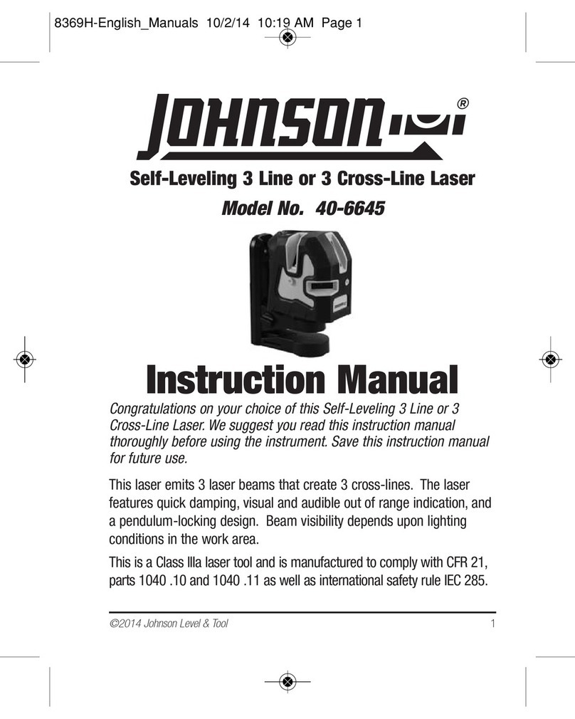 Johnson Level & Tool 40-6645 instruction manual
