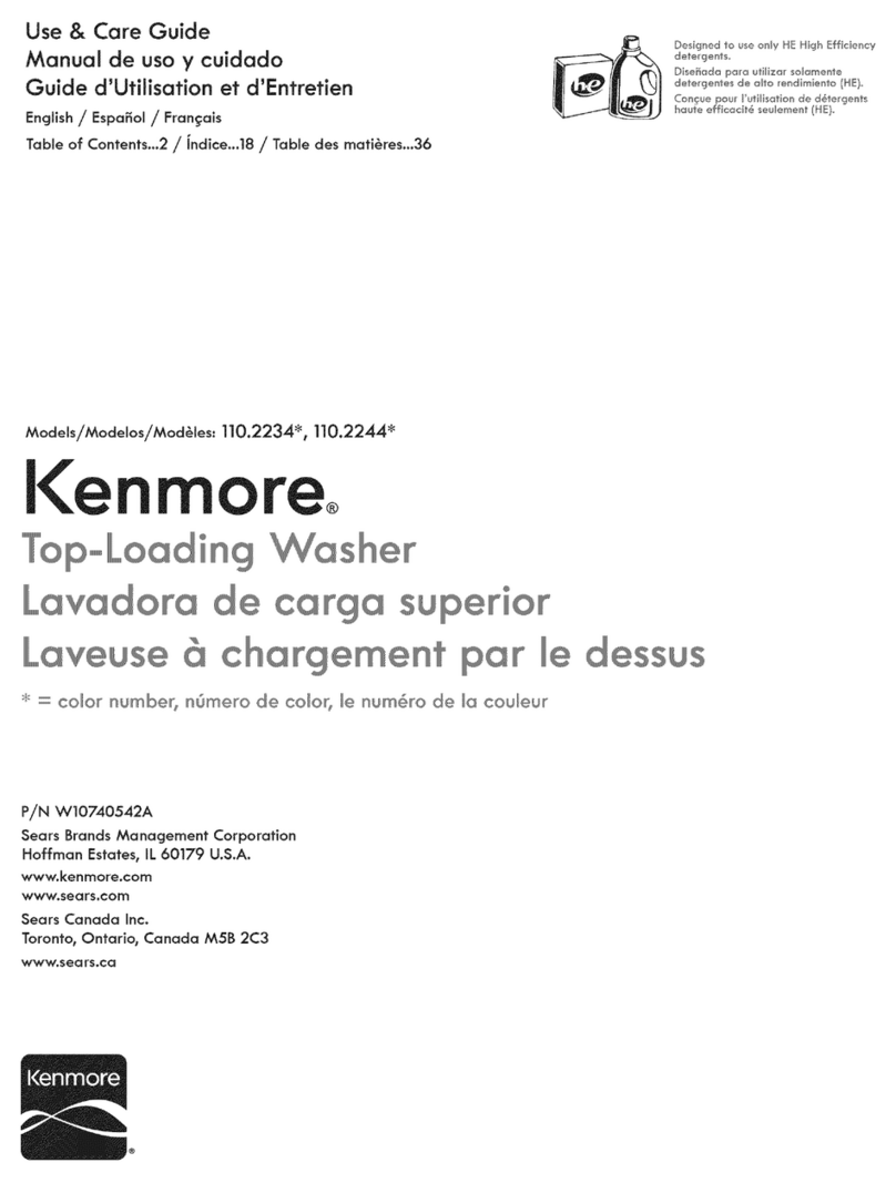 Kenmore 110.2234 series User manual