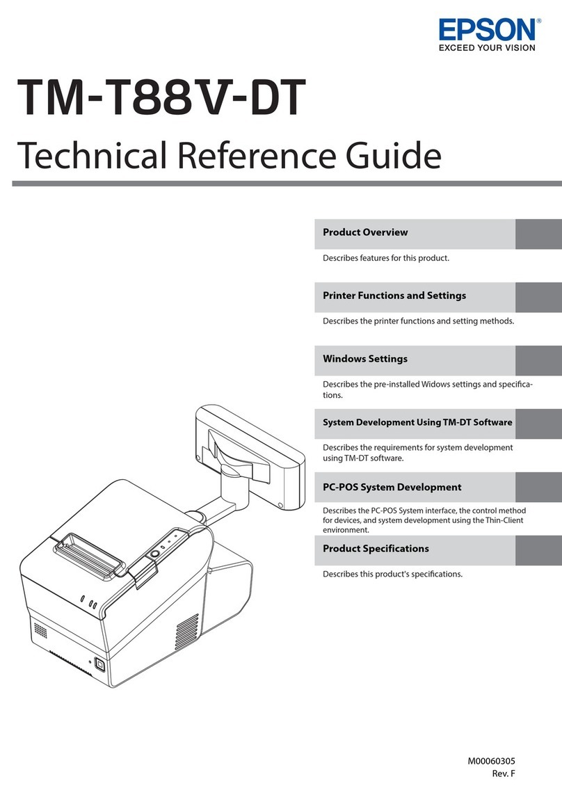 Epson TM-T88V-DT Use and care manual