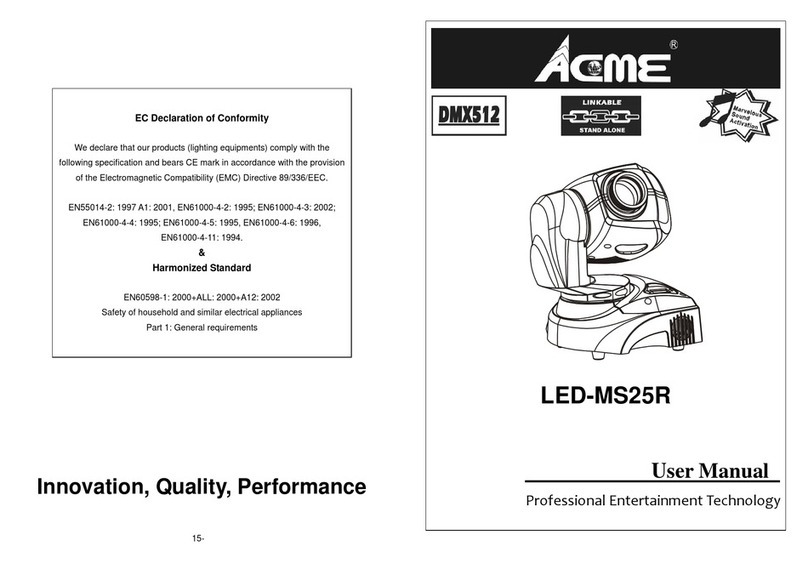 ACME Genesis move 25R User manual ACME Genesis move 25R User manual