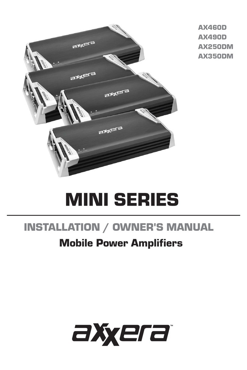 Axxera MINI AX460D Installation and owner's manual