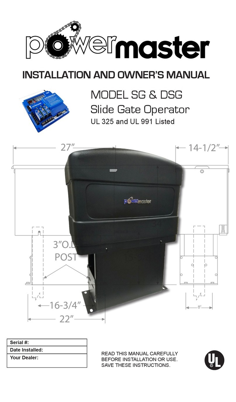 Power Master SG Operating instructions Power Master SG Operating instructions