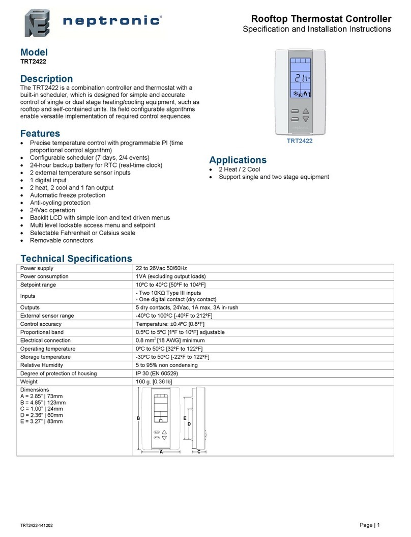 Neptronic TRT2422 User manual