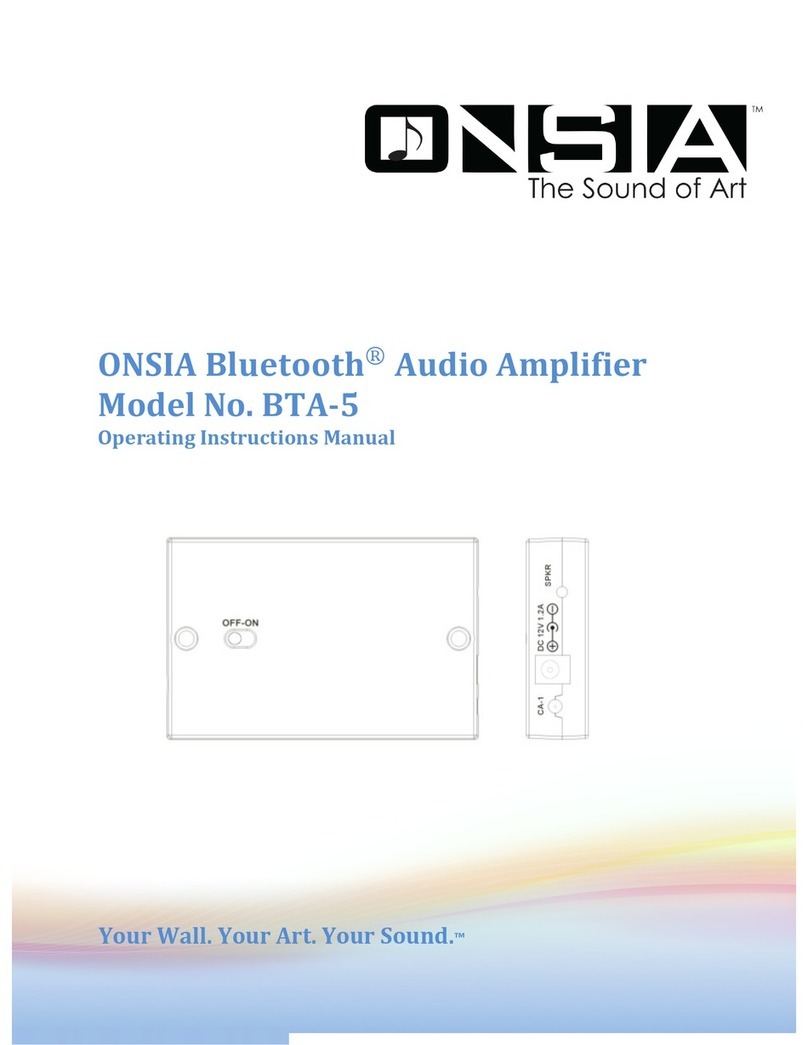 ONSIA BTA-5 Operating instructions manual